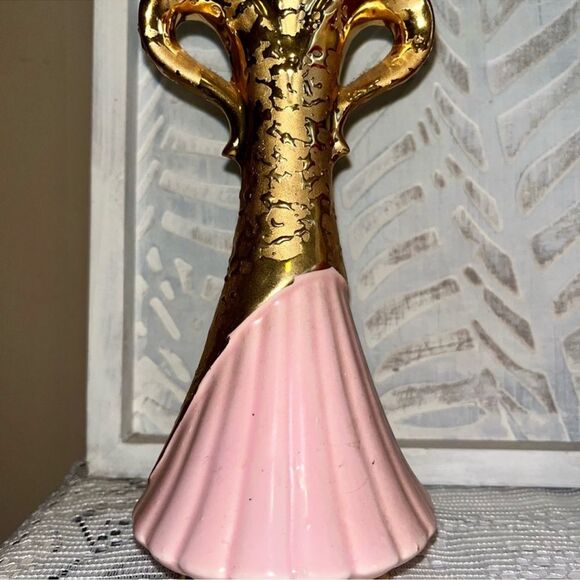 Savoy China Weeping Gold Vase 50s/60s Vintage Mid Century 🎉 HOST PICK 🎉 - Picture 3 of 16